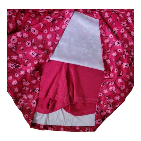 Greg Norman Woman Floral Pink Athletic Skort Size XL New. - Picture 3 of 4